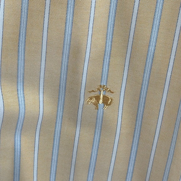 Brooks Brother Yellow Button Down Shirt non-iron - Picture 4 of 6